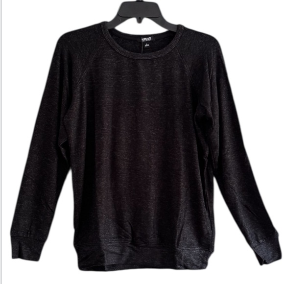 Buffalo David Bitton Womens Cozy Top Heathered Black NEW Small - Picture 2 of 5